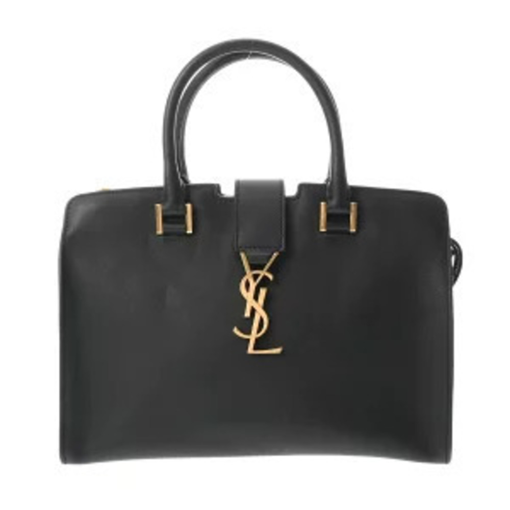 Saint Laurent Baby Cabas Bag Black Smooth Calfskin Handbag
